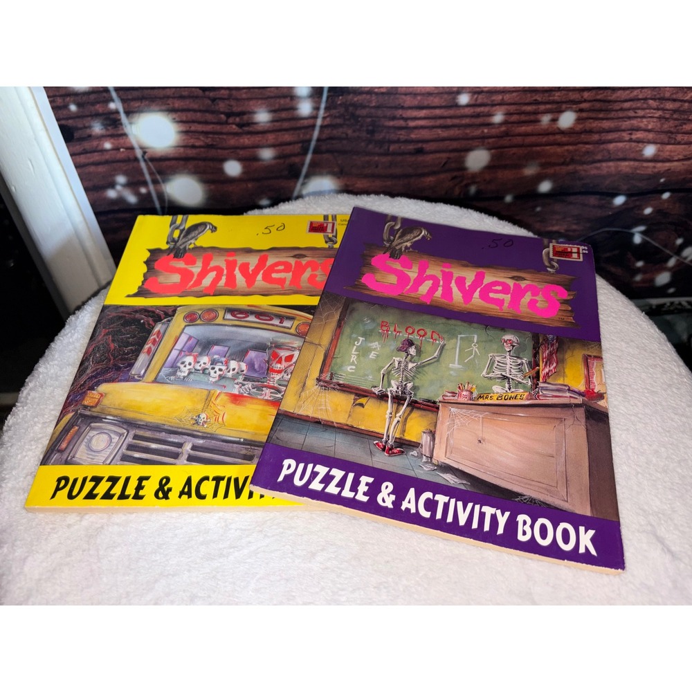 Shivers activity bundle lot of two vintage 90s horror ya